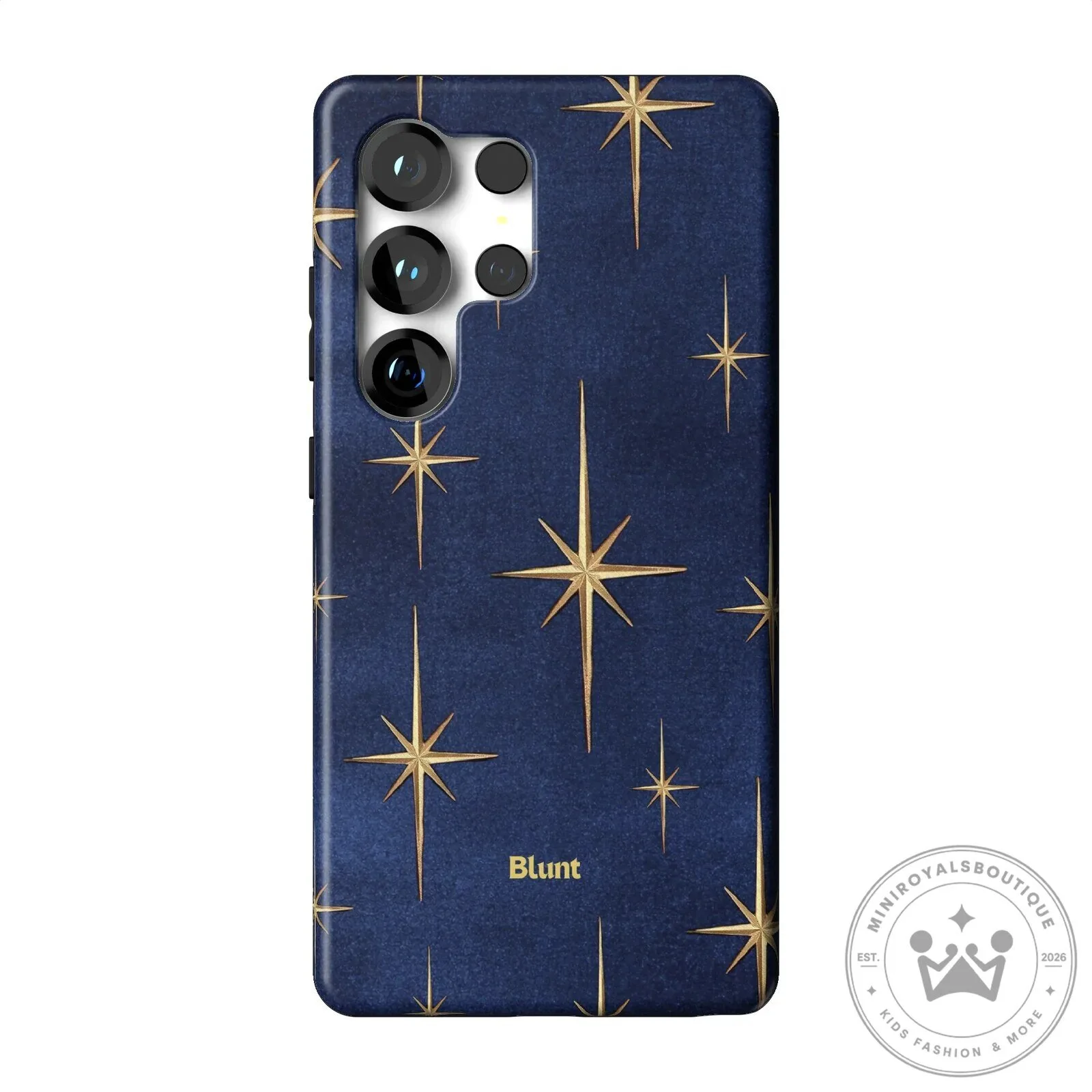 Elegant Gold Starburst Pattern on Navy Blue Phone Case for Samsung Galaxy 24 Elegant Gold Starburst Pattern on Navy Blue Phone Case for Samsung Galaxy