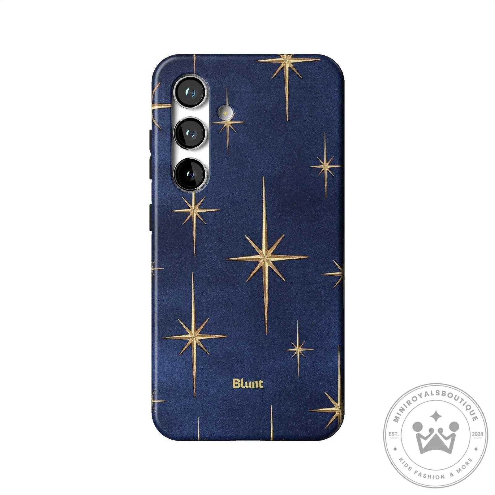 Elegant Gold Starburst Pattern on Navy Blue Phone Case for Samsung Galaxy 25 Elegant Gold Starburst Pattern on Navy Blue Phone Case for Samsung Galaxy