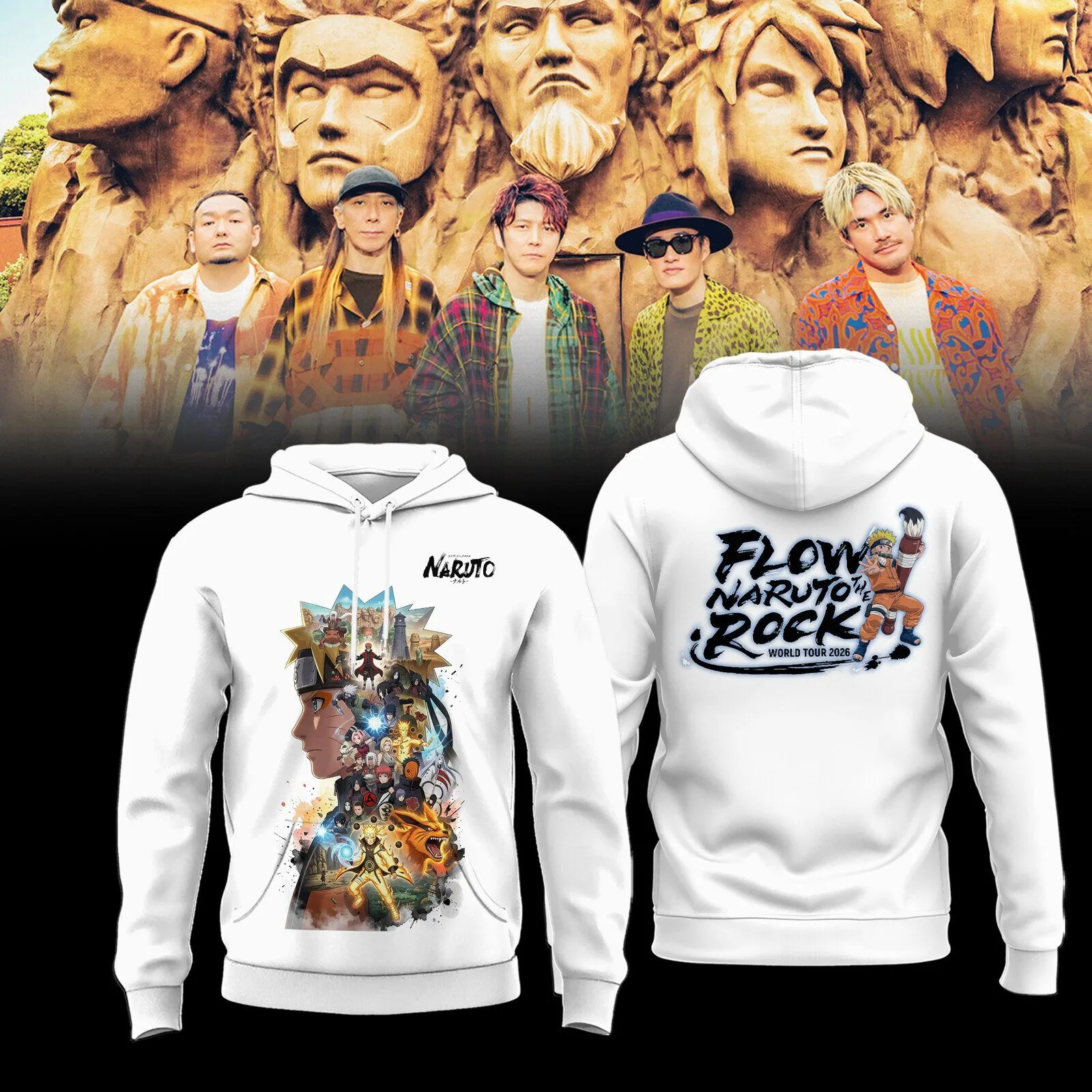 FLOW x NARUTO THE ROCK World Tour 2026 T-shirt 5 FLOW x NARUTO THE ROCK World Tour 2026 T-shirt