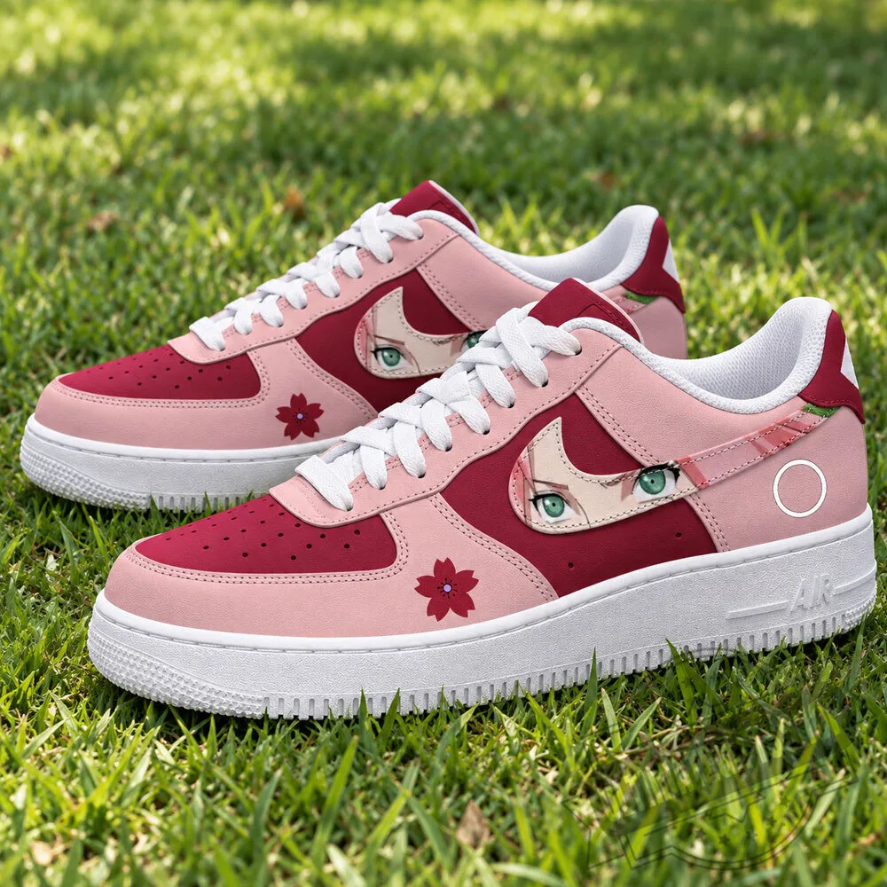 Sakura Haruno Pink Air Force 1 Sneakers Shoes 2 Sakura Haruno Pink Air Force 1 Sneakers Shoes