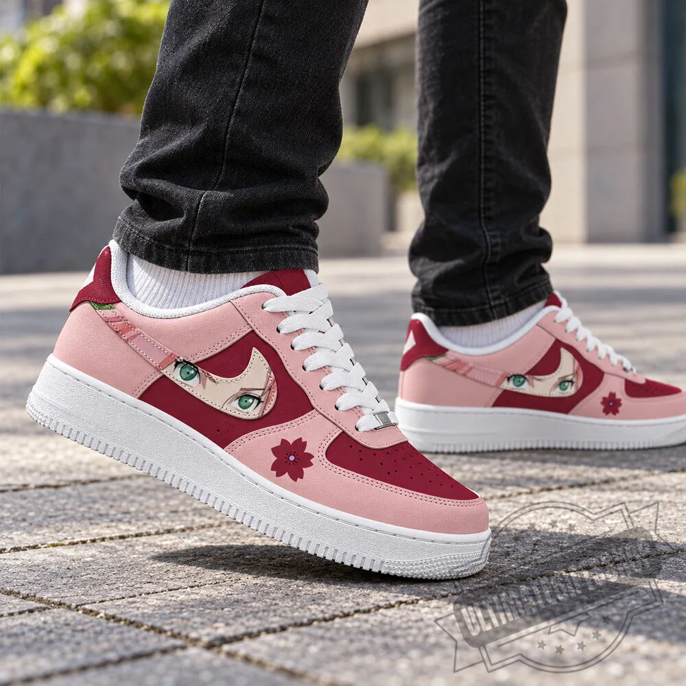Sakura Haruno Pink Air Force 1 Sneakers Shoes 3 Sakura Haruno Pink Air Force 1 Sneakers Shoes