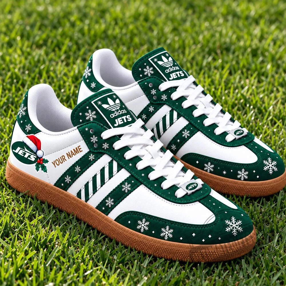 New York Jets Christmas Samba Sneakers Shoes 2 New York Jets Christmas Samba Sneakers Shoes