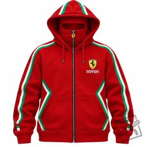 Scuderia Ferrari F1 Full Zip Balaclava Mask Hoodie