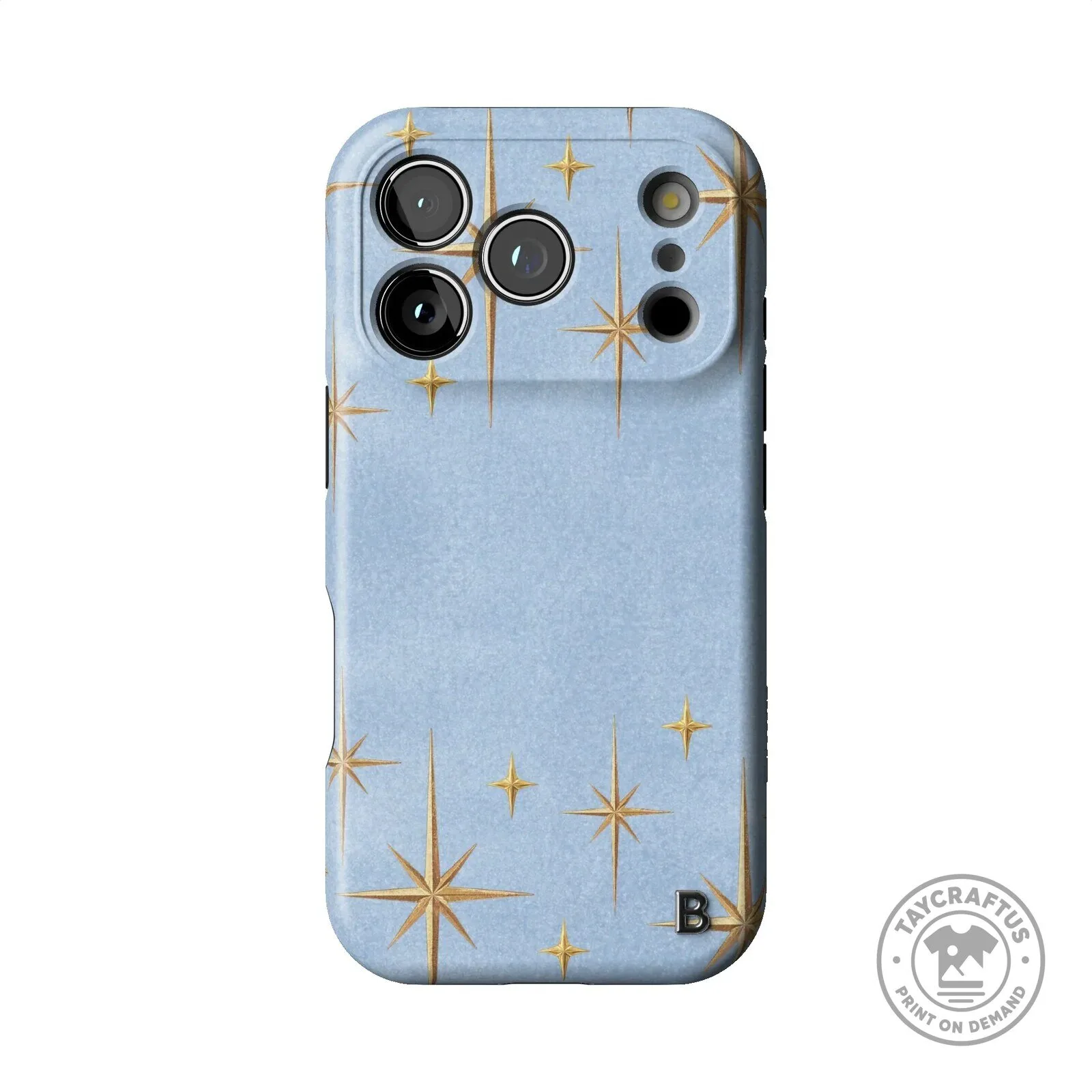 Elegant Gold Starburst Pattern Light Blue iPhone Case 6 Elegant Gold Starburst Pattern Light Blue iPhone Case