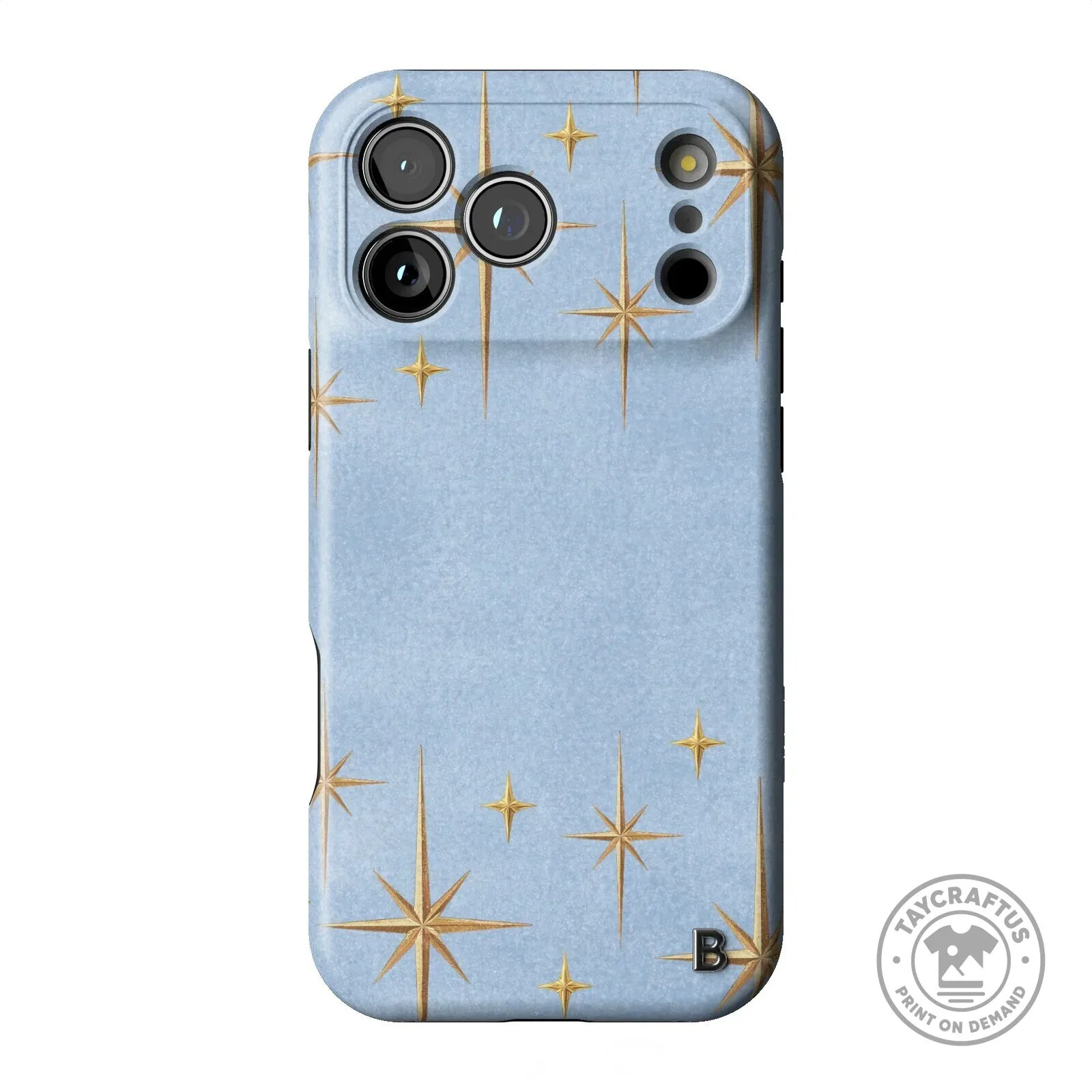 Elegant Gold Starburst Pattern Light Blue iPhone Case 7 Elegant Gold Starburst Pattern Light Blue iPhone Case