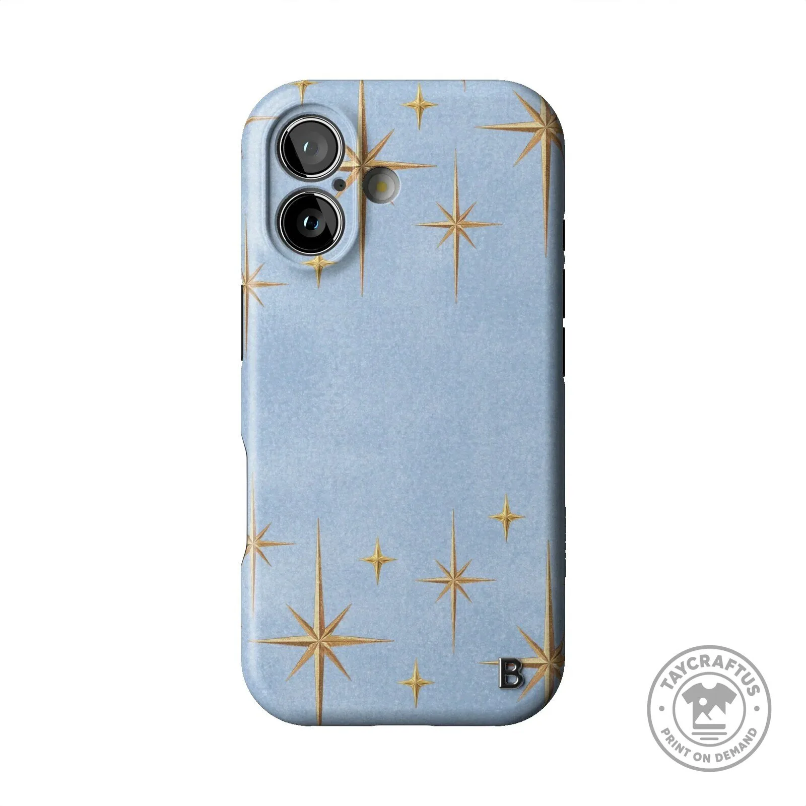 Elegant Gold Starburst Pattern Light Blue iPhone Case 8 Elegant Gold Starburst Pattern Light Blue iPhone Case