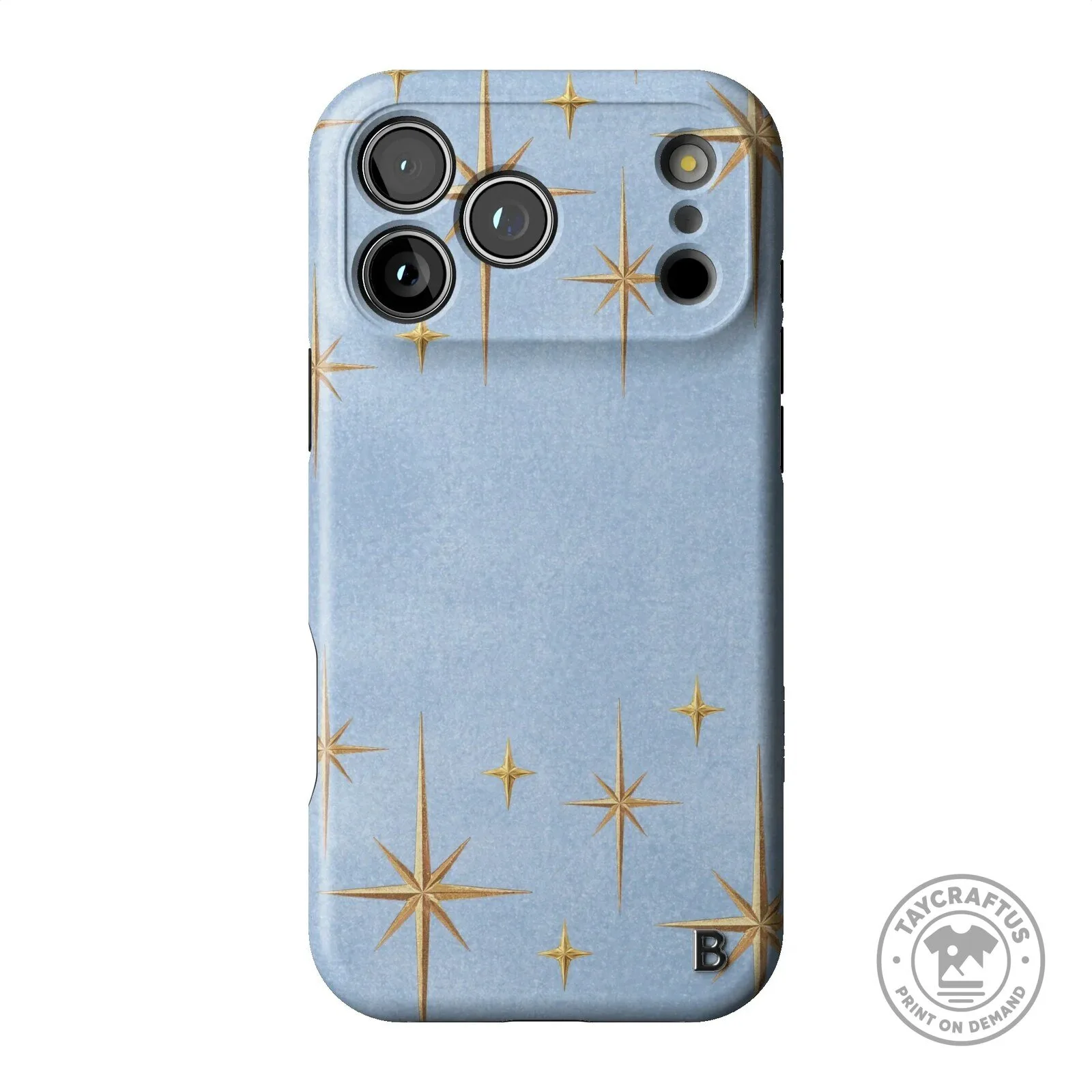 Elegant Gold Starburst Pattern Light Blue iPhone Case 10 Elegant Gold Starburst Pattern Light Blue iPhone Case