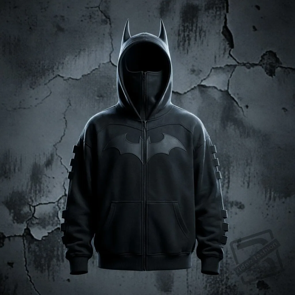 Batman Full Zip Balaclava Mask Hoodie