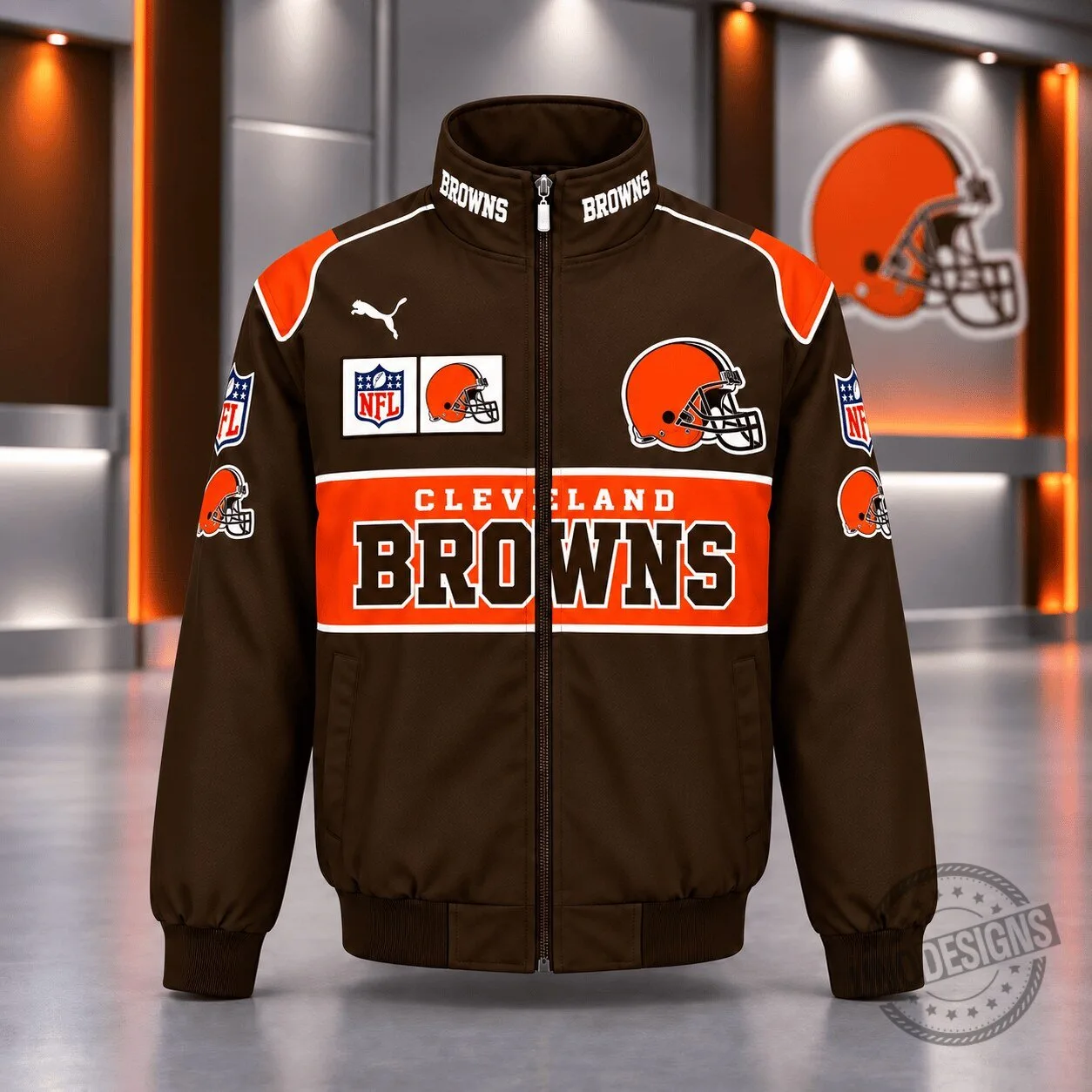 Cleveland Browns National Football League Team Spirit Full-Zip Casual Jacket