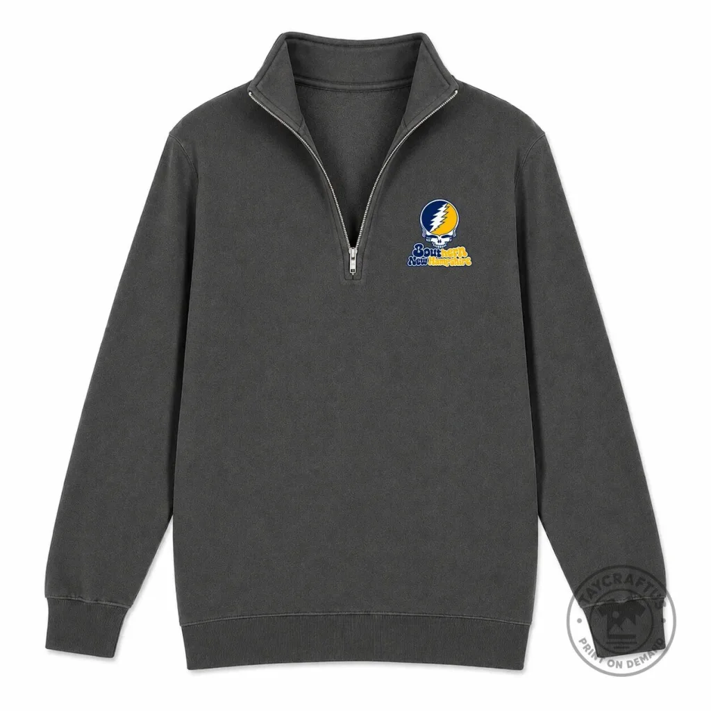 Southern New Hampshire University Stealie Grateful Dead Quarter-Zip Sweatshirt Southern New Hampshire University Stealie Grateful Dead Quarter-Zip Sweatshirt