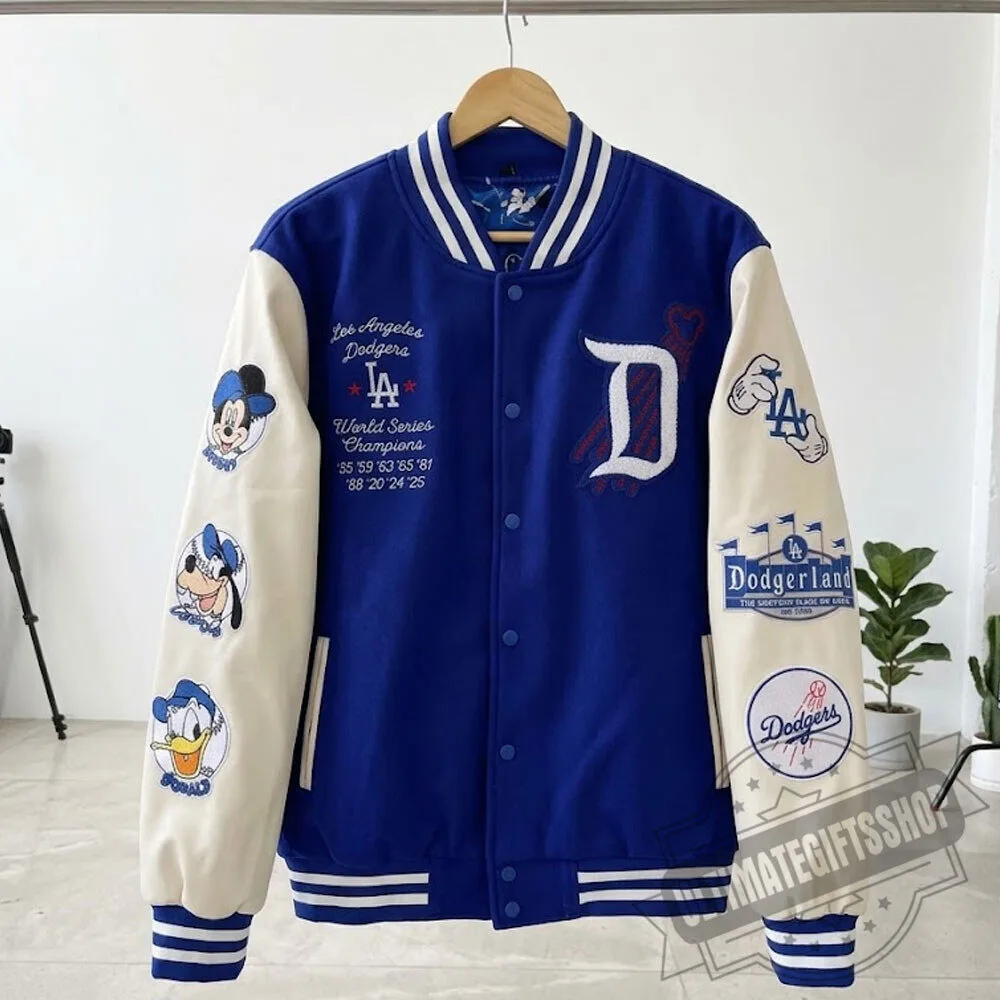 Los Angeles Dodgers Disney Character Blue CreamJacket