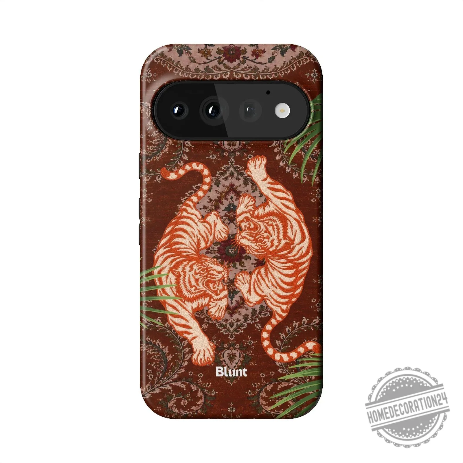 Twin Prowl Pixel Phone Case with Tiger and Persian Rug Design 11 Twin Prowl Pixel Phone Case with Tiger and Persian Rug Design