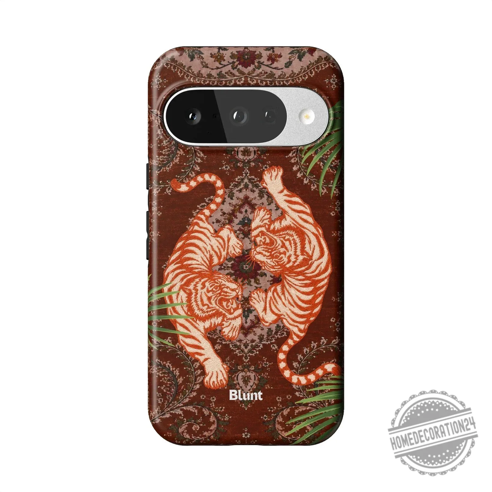 Twin Prowl Pixel Phone Case with Tiger and Persian Rug Design 13 Twin Prowl Pixel Phone Case with Tiger and Persian Rug Design