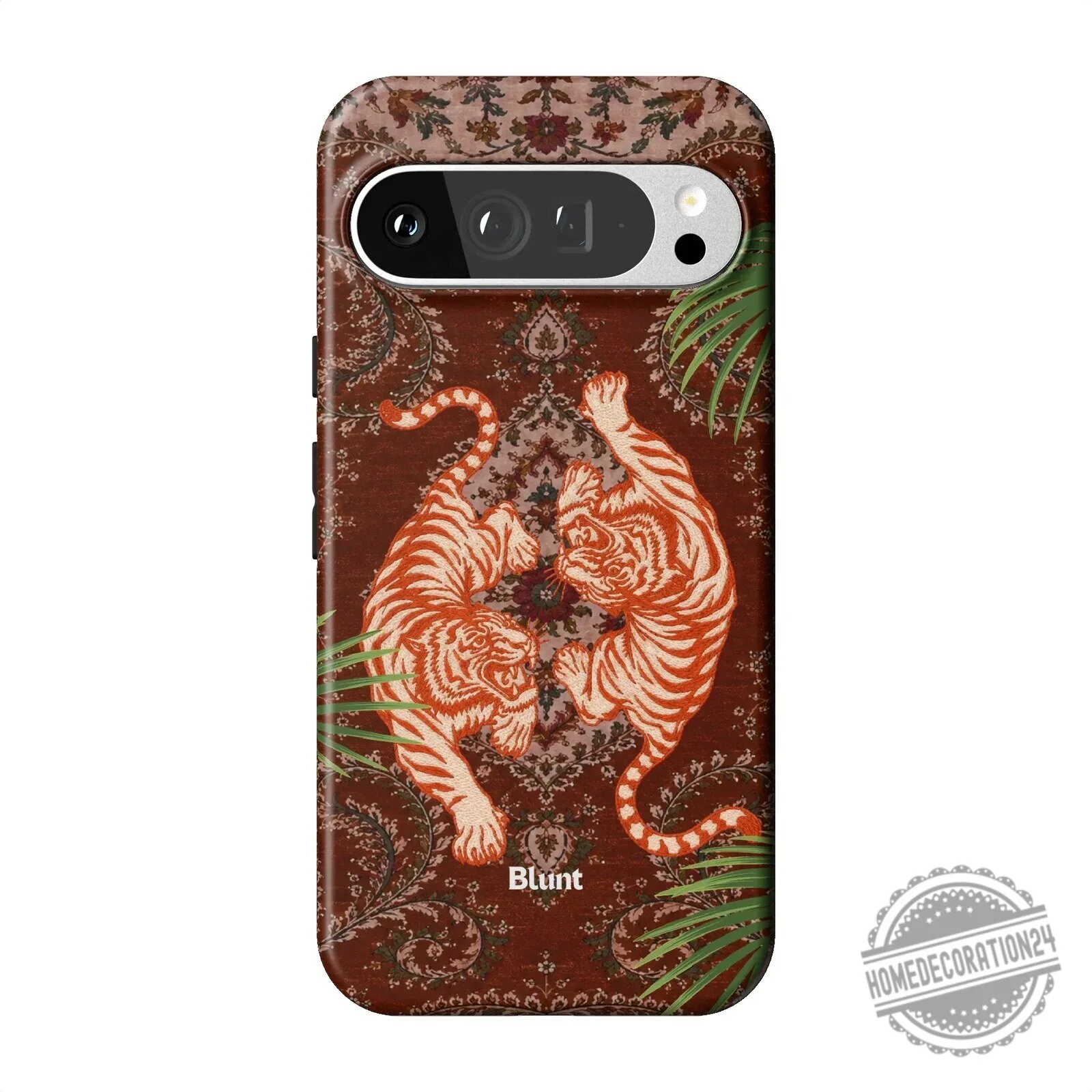 Twin Prowl Pixel Phone Case with Tiger and Persian Rug Design 19 Twin Prowl Pixel Phone Case with Tiger and Persian Rug Design
