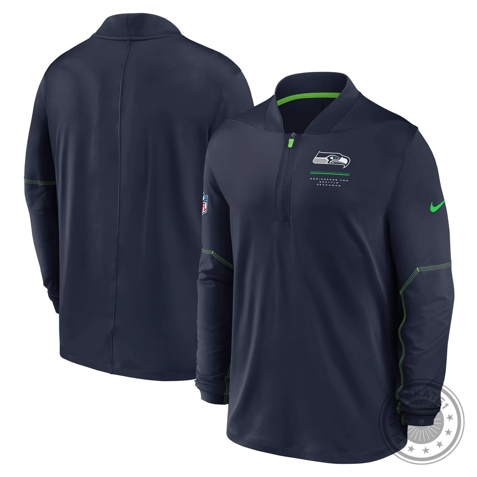 Seattle Seahawks Nike Half-Zip Performance Jacket