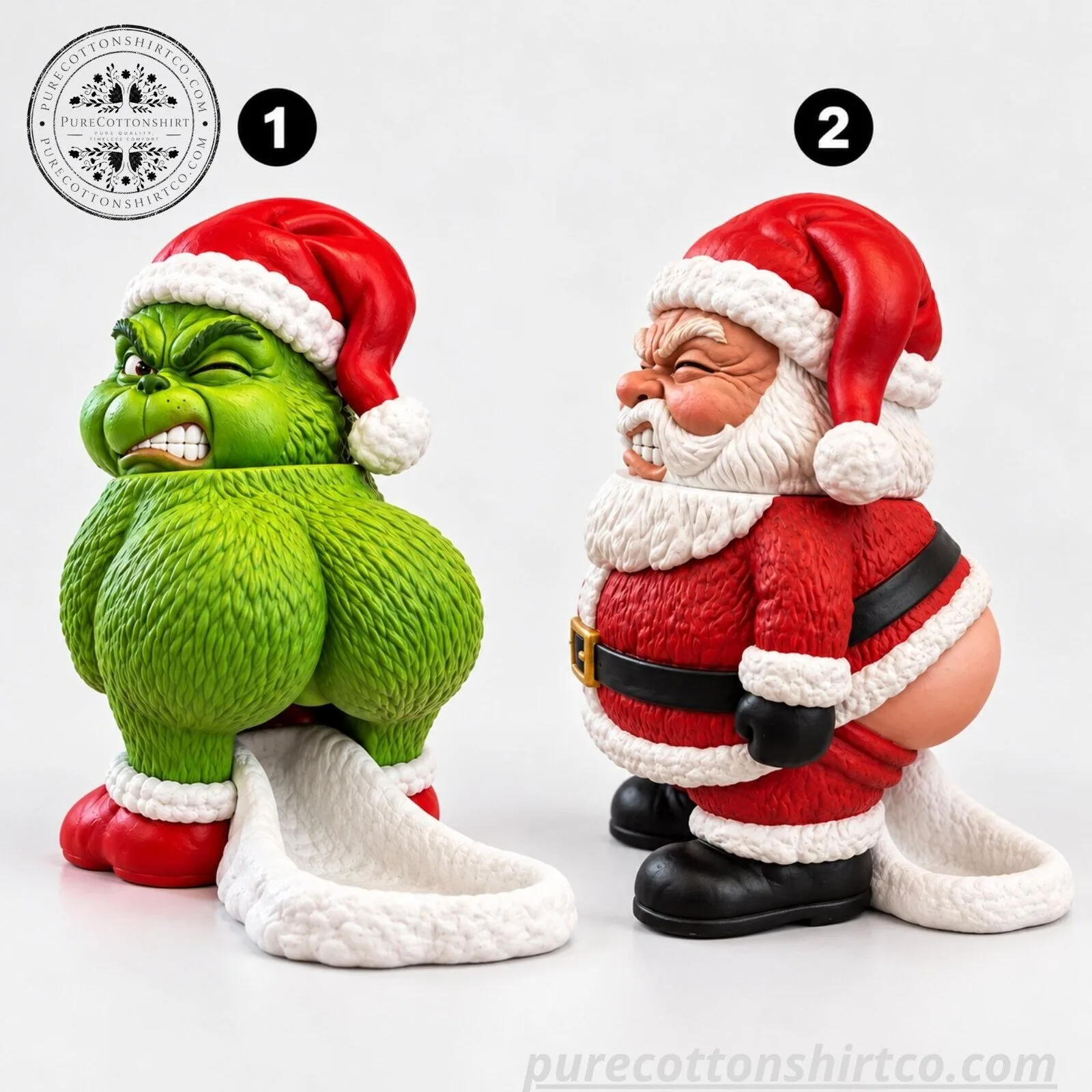 "Top Festive Finds: Unique Jerseys, Halloween Cleats, and Christmas Gear" 5 NFunny Grinch & Santa Butt Candy Dispenser - Novelty Christmas Candy Bowl (Choose Option)