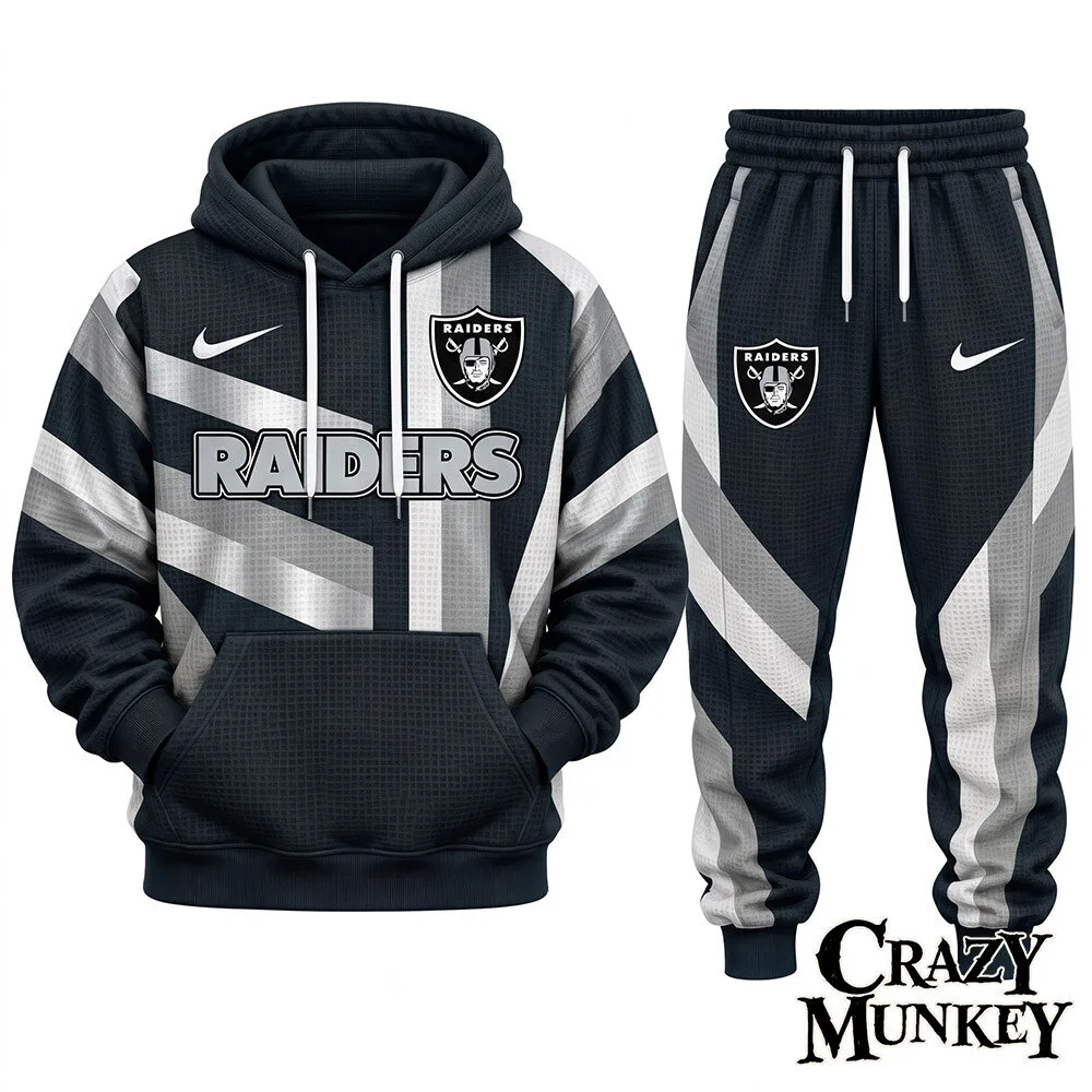 Las Vegas Raiders NFL Waffle Hoodie Sweatpants Matching Set | Apparel 3 Las Vegas Raiders NFL Waffle Hoodie Sweatpants Matching Set | Apparel