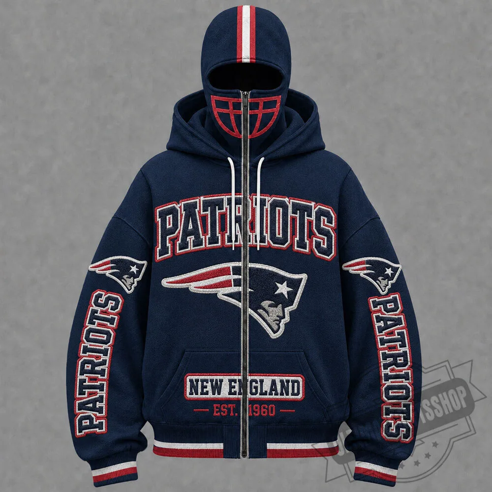 New England Patriots Est. 1960 Balaclava Full-Zip Masked Hoodie