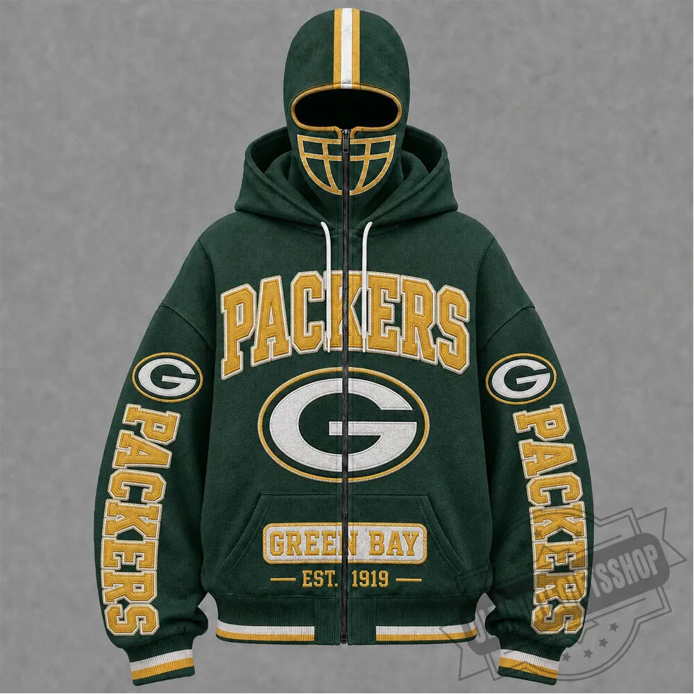 Green Bay Packers Est. 1919 Balaclava Full-Zip Masked Hoodie