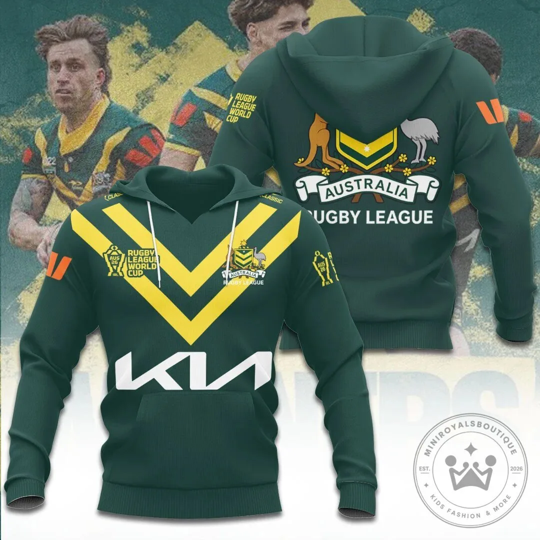 Australian Rugby League World Cup 2026 Team Green Fan Hoodie