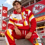 Kansas City Chiefs NFL Waffle Hoodie Sweatpants Matching Set | Apparel