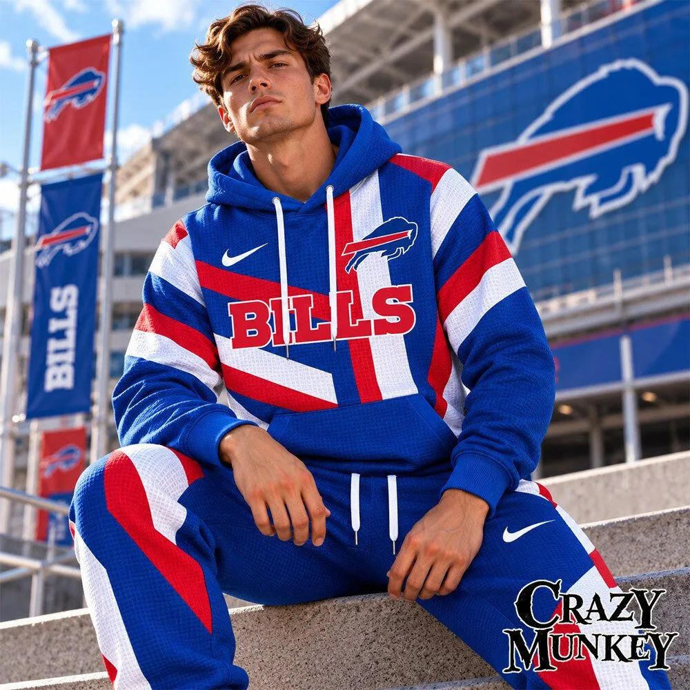 Buffalo Bills NFL Waffle Hoodie Sweatpants Matching Set | Apparel