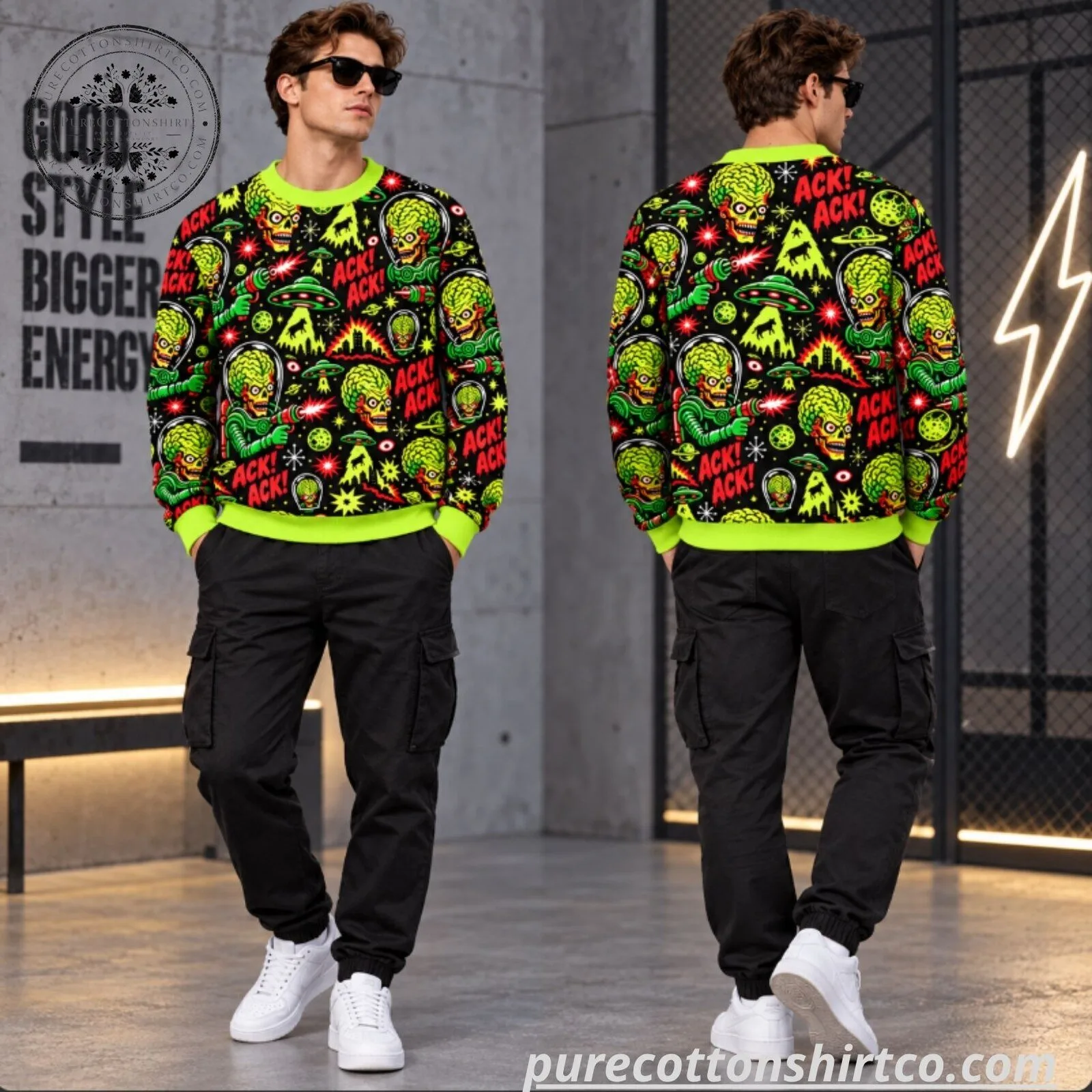 Mars Attacks Martian Alien Graphic Sweatshirt - Vintage Sci-Fi Movie 3D Printed Pullover 7 Mars Attacks Martian Alien Graphic Sweatshirt - Vintage Sci-Fi Movie 3D Printed Pullover