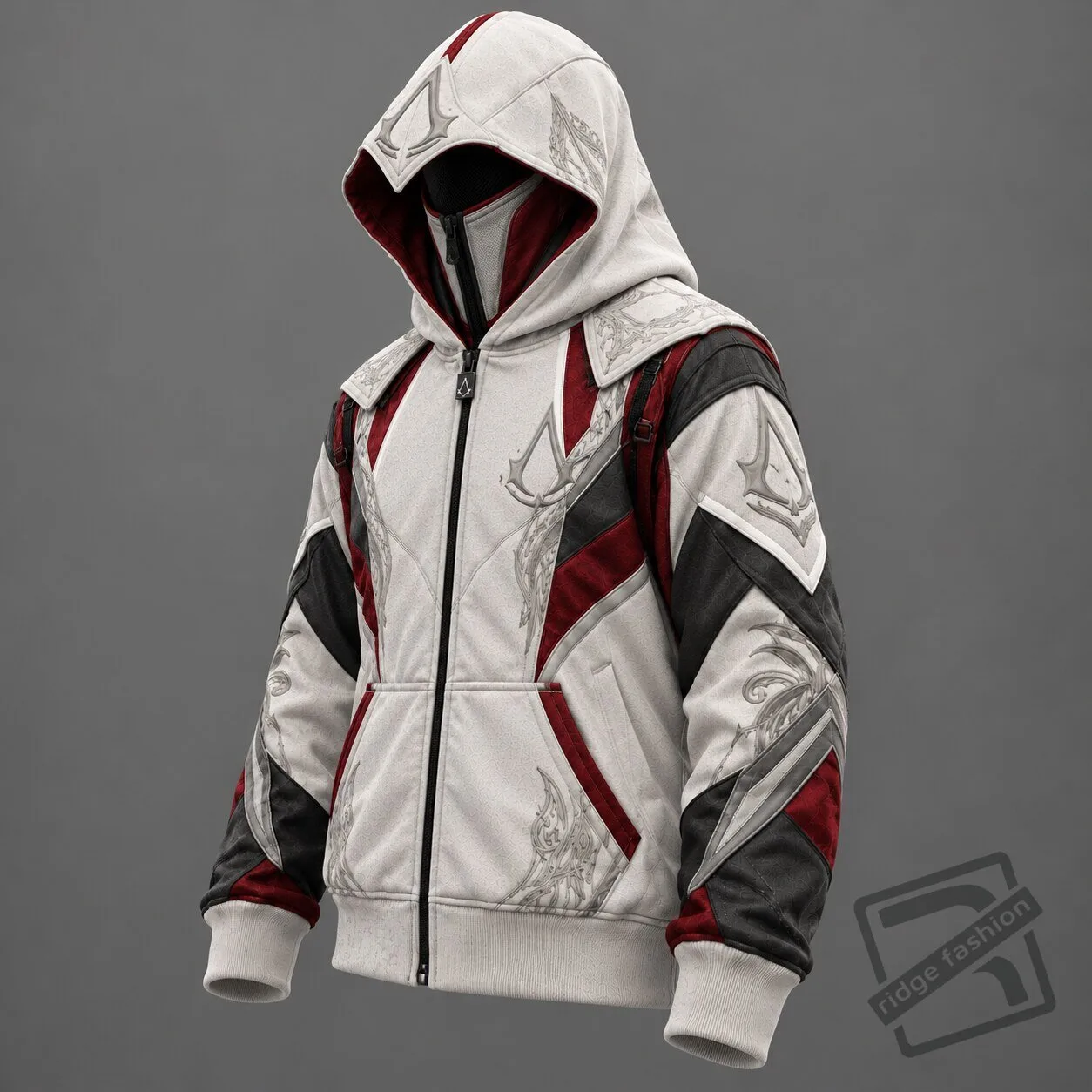 Assassins Creed Full Zip Balaclava Mask Hoodie Assassin's Creed Full Zip Balaclava Hoodie – image 3 of 5