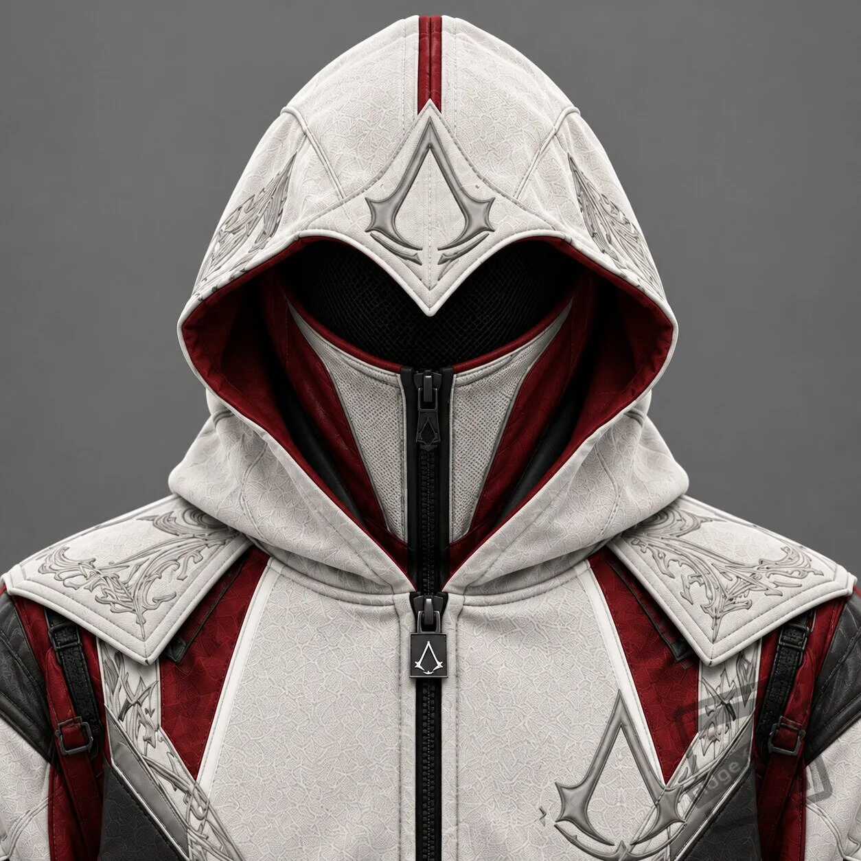 Assassins Creed Full Zip Balaclava Mask Hoodie Assassin's Creed Full Zip Balaclava Hoodie – image 4 of 5