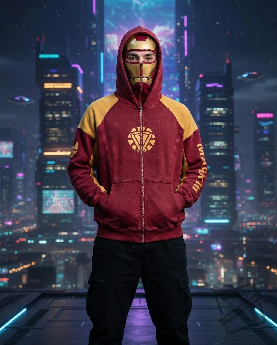 Iron Man Mark III Full Zip Balaclava Mask Hoodie 6 Iron Man Mark III Full Zip Balaclava Mask Hoodie product view
