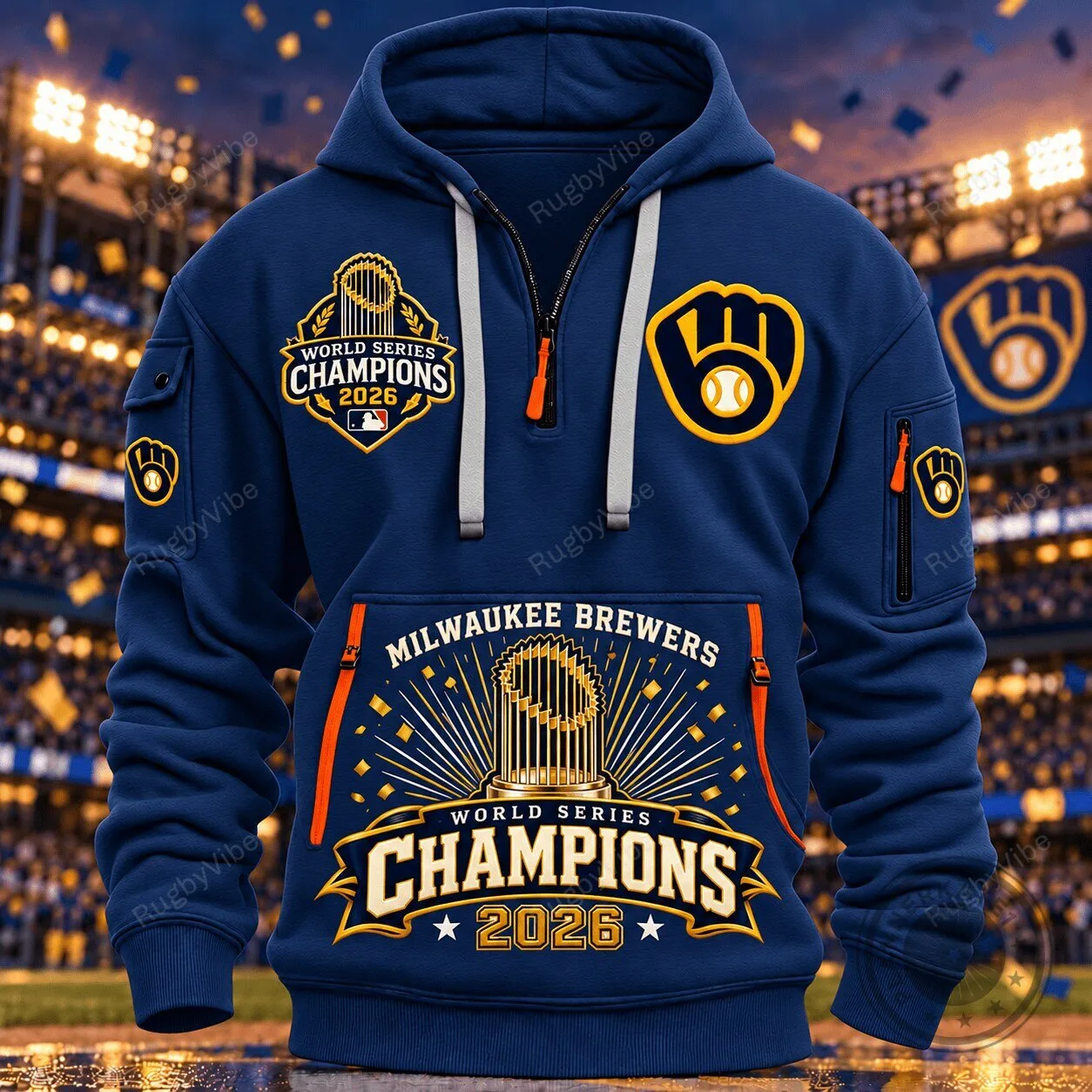2026 World Series Champion Hoodie for Milwaukee Brewers Baseball Fans