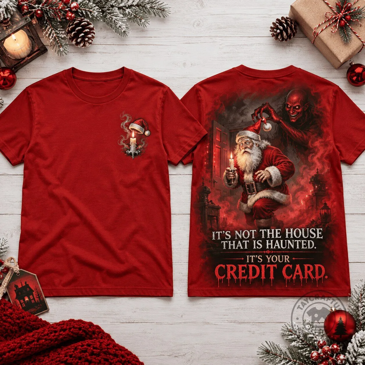 Insidious Red Face Demon Santa Christmas Horror T-Shirt 1 Insidious Red Face Demon Santa Christmas Horror T-Shirt