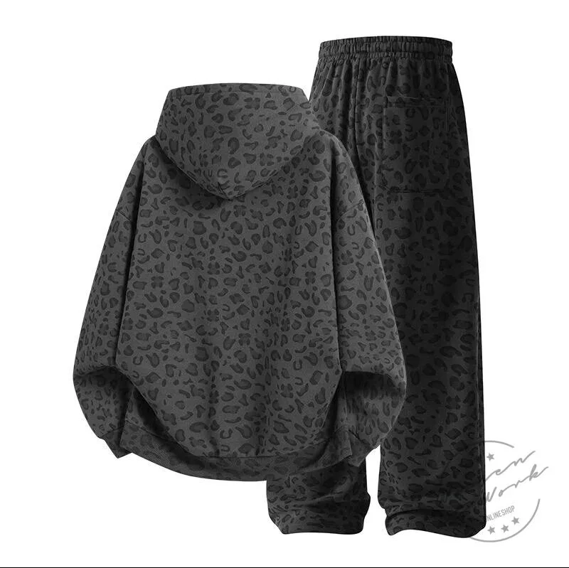 Leopard Print Loose Fit Hoodie and Wide Leg Pants Set for Women 27 Leopard Print Loose Fit Hoodie and Wide Leg Pants Set for Women