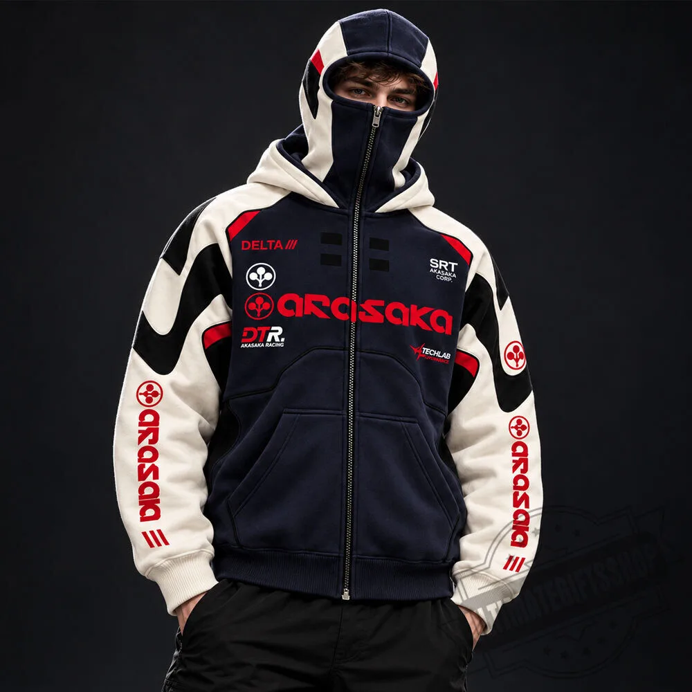 Cyberpunk 2077 Arasaka Corp Balaclava Zip-Up Hoodie 5 Cyberpunk 2077 Arasaka Corp Balaclava Zip-Up Hoodie