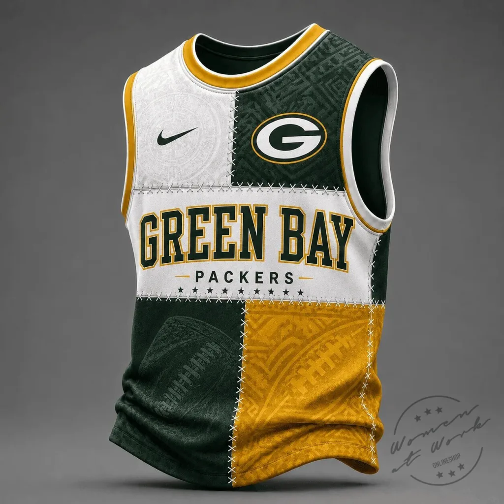 Green Bay Packers NFL Top 10 Team Inspired Tank Top Jersey Green Bay Packers NFL Top 10 Team Inspired Tank Top Jersey