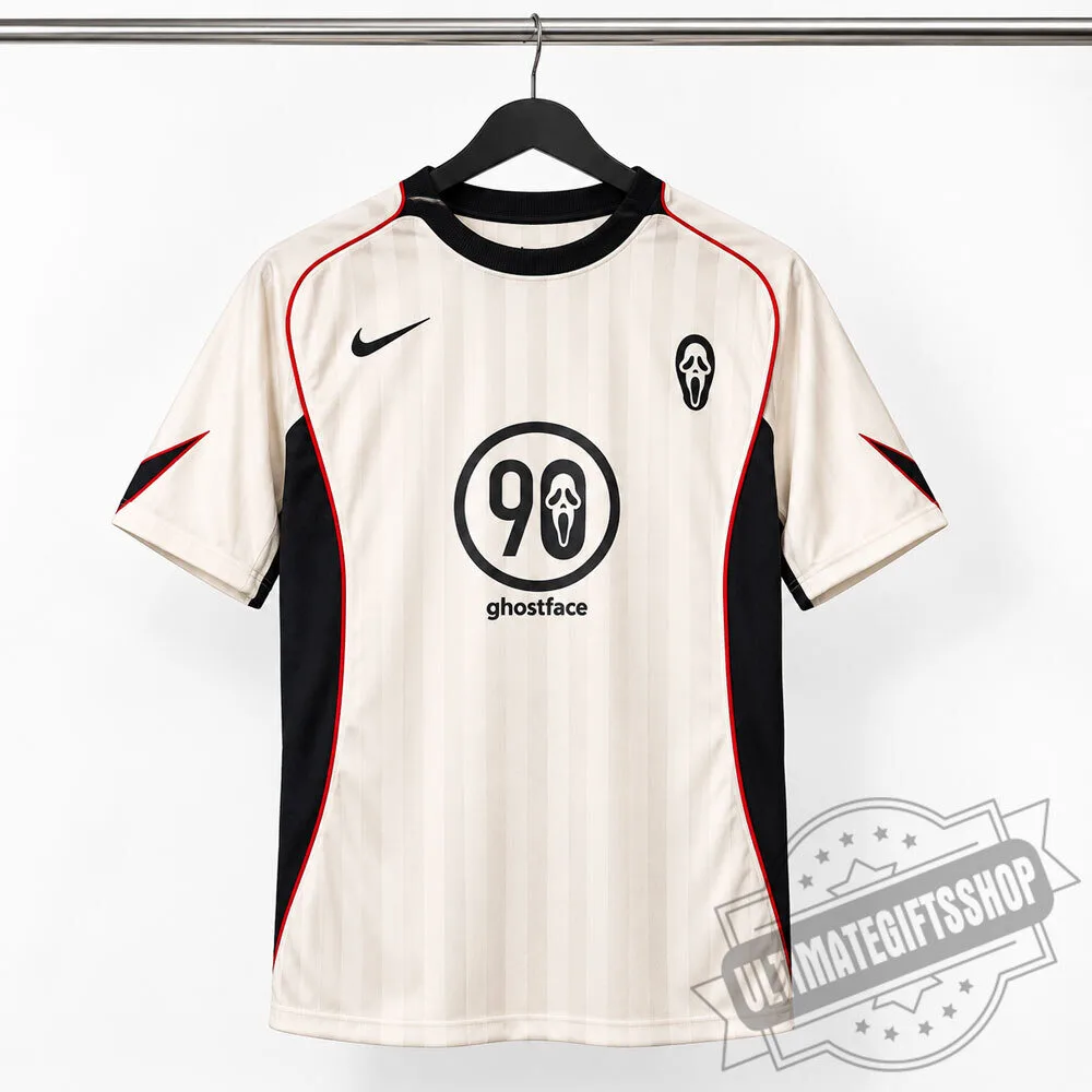 Nike x Ghostface 90 Retro Cream Custom Soccer Jersey