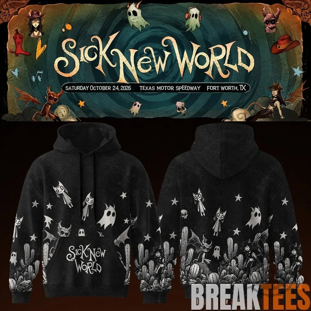 Sick New World Texas Motor Speedway Fort Worth 2026 Music Festival Hoodie