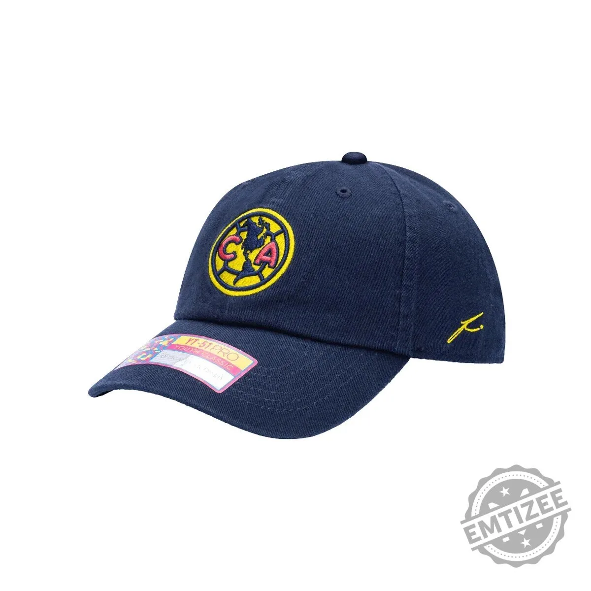 Club América Football Team Logo Navy Blue Adjustable Baseball Cap Hat