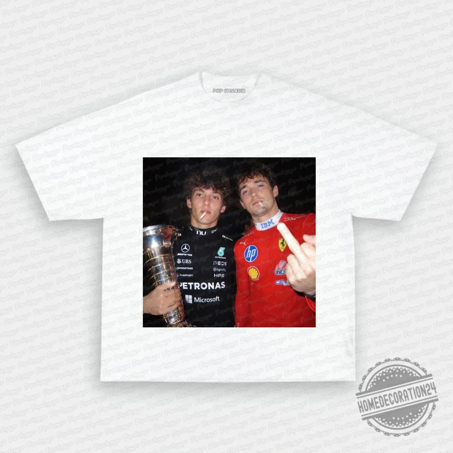 Charles Leclerc and Kimi Antonelli Racing Formula 1 T-Shirt 9 Charles Leclerc and Kimi Antonelli Racing Formula 1 T-Shirt