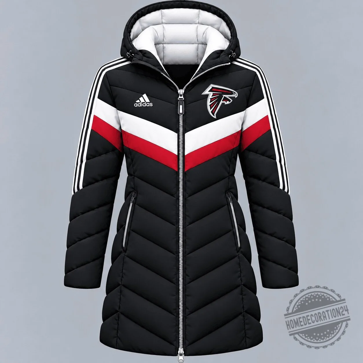 Atlanta Falcons National Football League Adidas Chevron Insulated Puffer Jacket