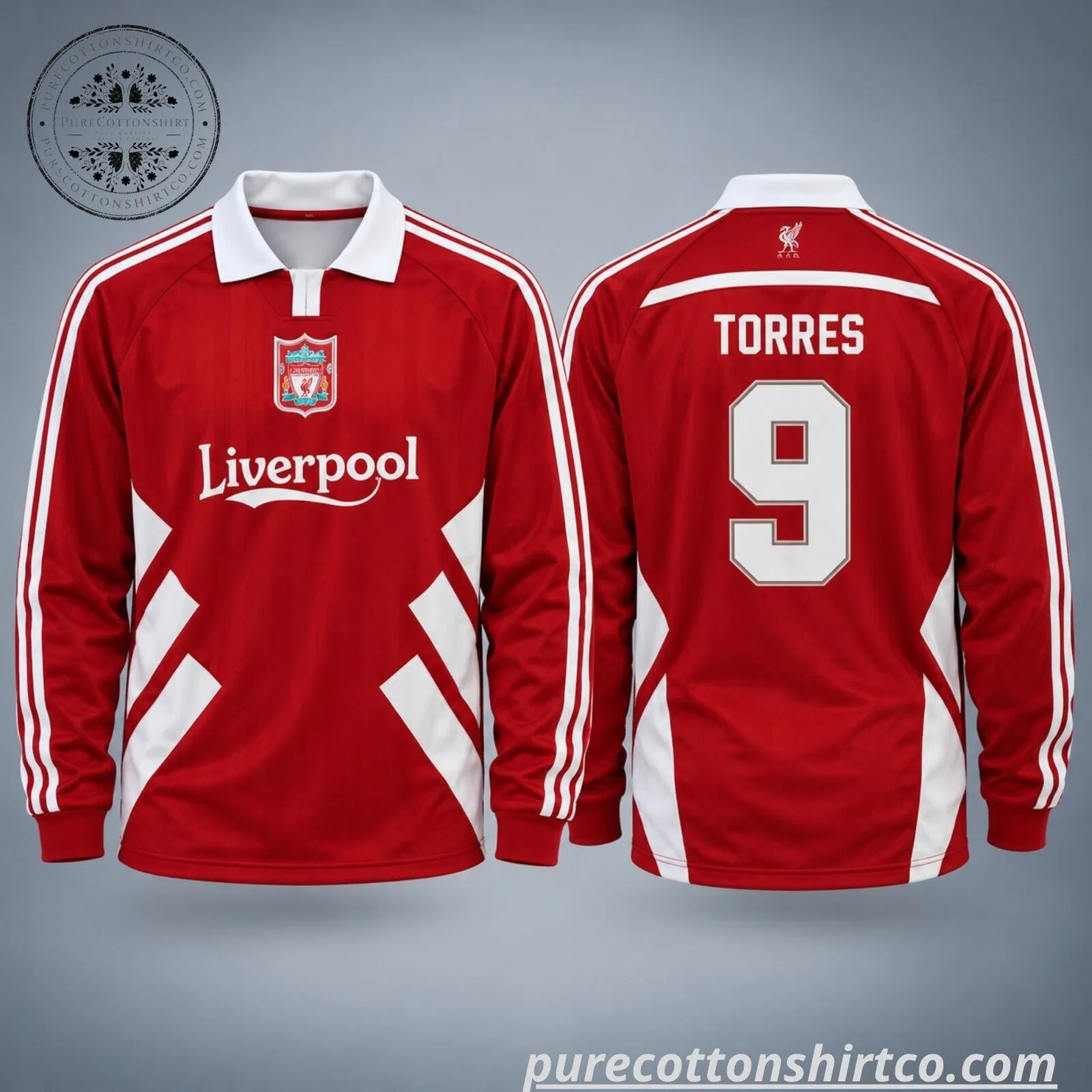Liverpool Torres #9 Retro Long Sleeve Jersey 5 Liverpool Torres #9 Retro Long Sleeve Jersey