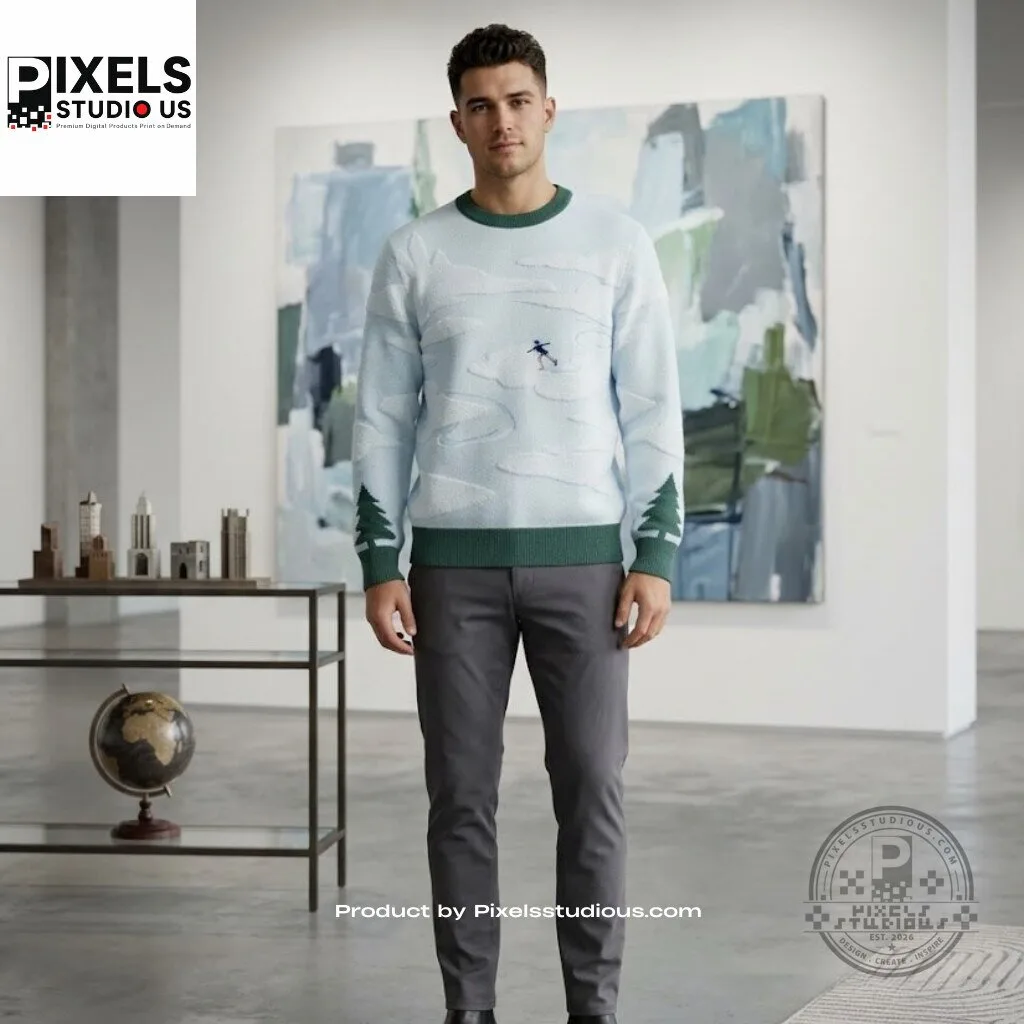 Ice Skating Jumper Sweater 6 Ice Skating Jumper Sweater 3D shirt or sports jersey with all-over print design