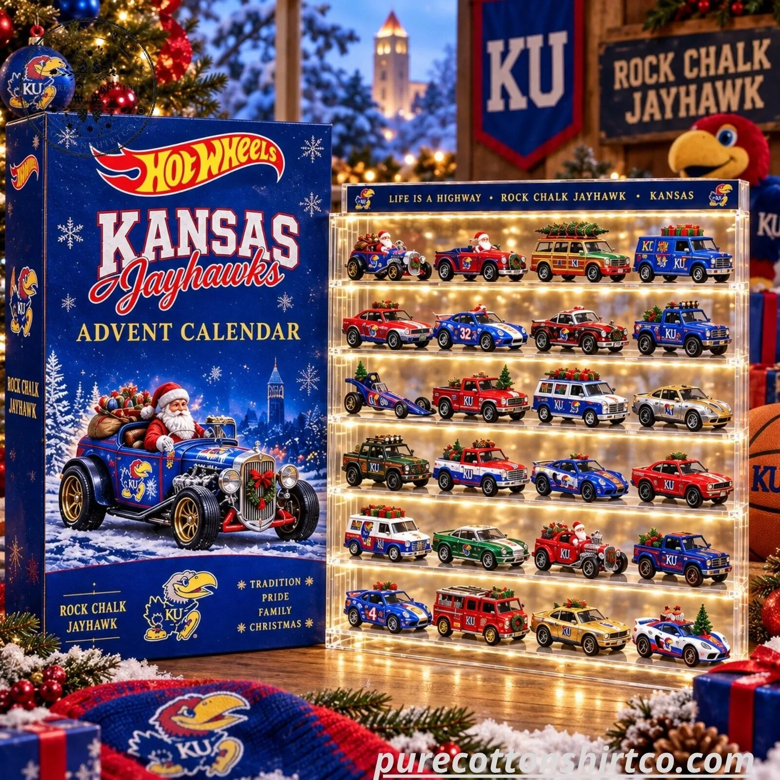Hot Wheels Kansas Jayhawks Advent Calendar