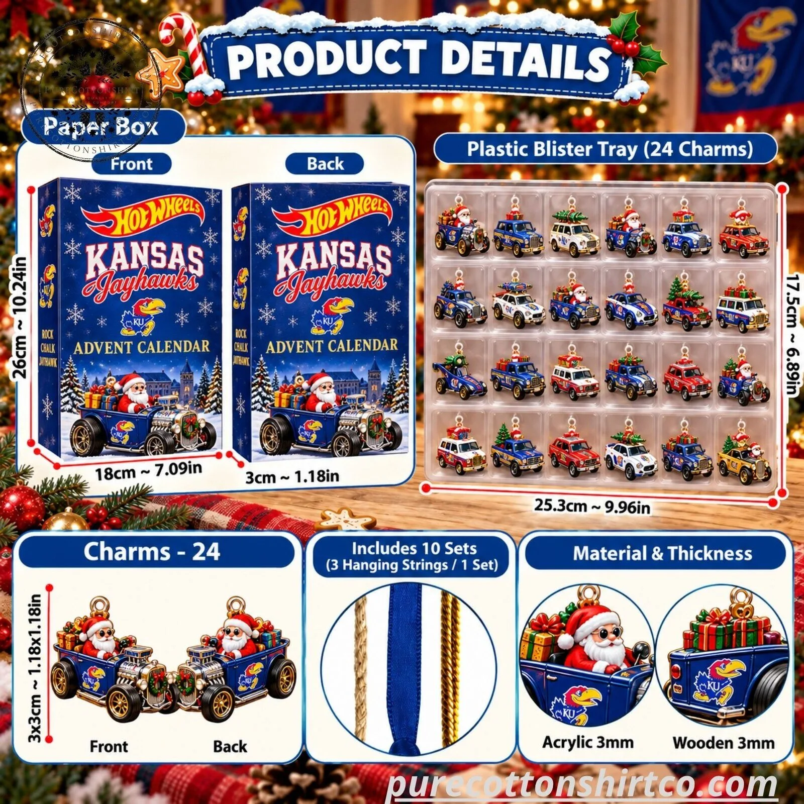 Hot Wheels Kansas Jayhawks Advent Calendar