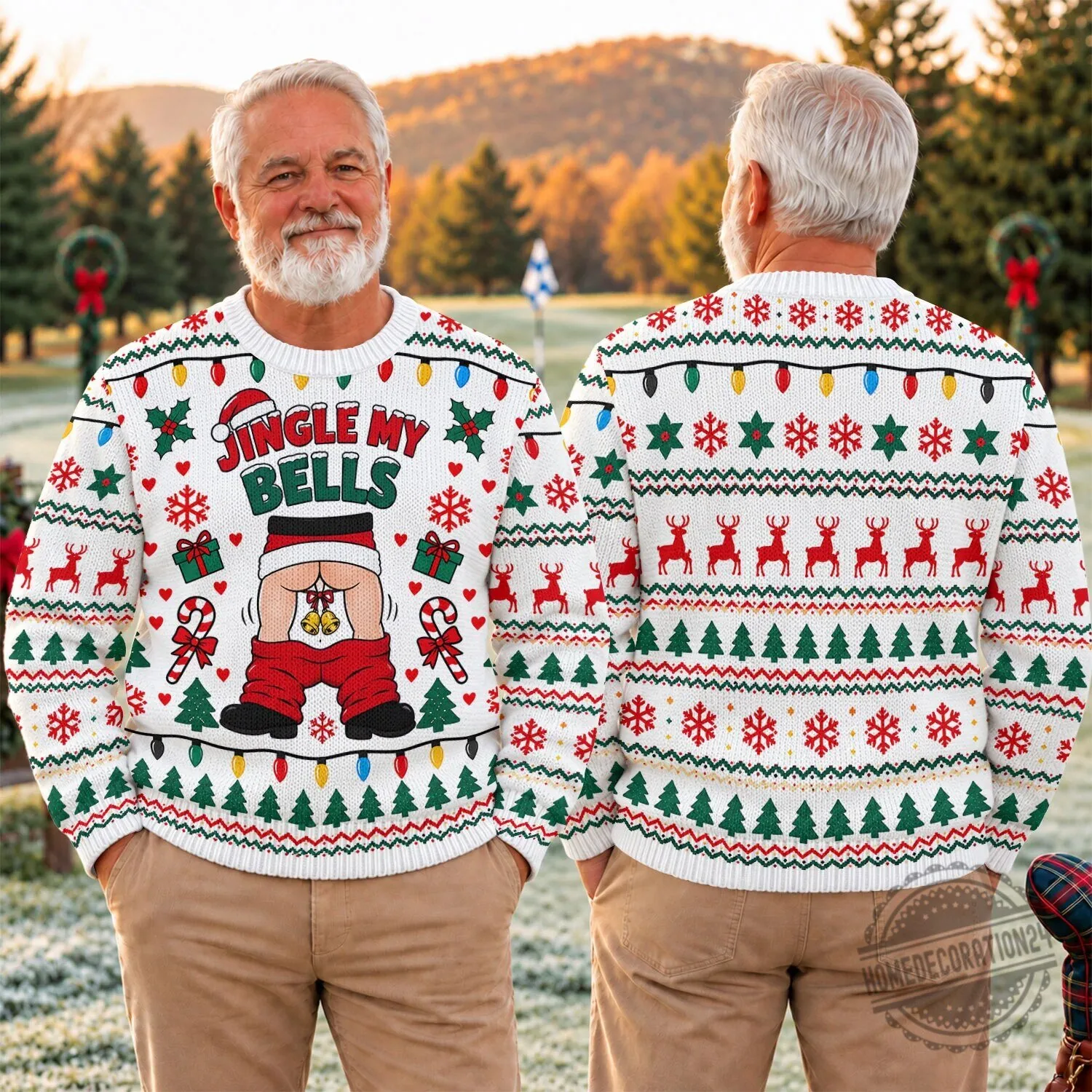 Funny Jingle My Bells Santa Pants Down Ugly Christmas Sweater 10 Funny Jingle My Bells Santa Pants Down Ugly Christmas Sweater