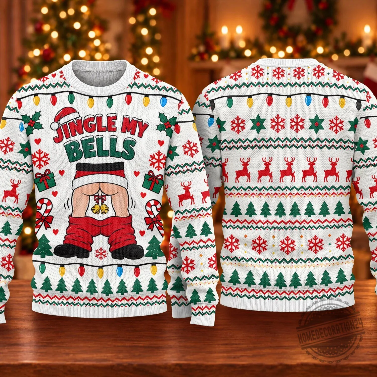 Funny Jingle My Bells Santa Pants Down Ugly Christmas Sweater 11 Funny Jingle My Bells Santa Pants Down Ugly Christmas Sweater