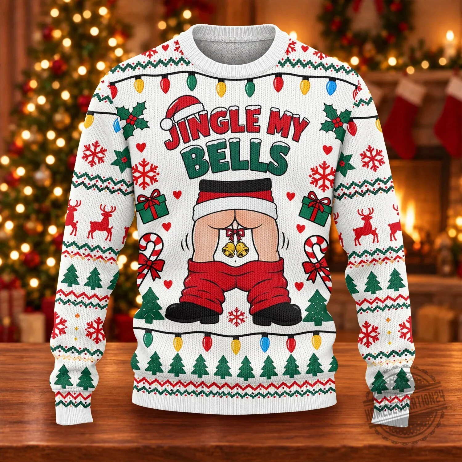 Funny Jingle My Bells Santa Pants Down Ugly Christmas Sweater 12 Funny Jingle My Bells Santa Pants Down Ugly Christmas Sweater