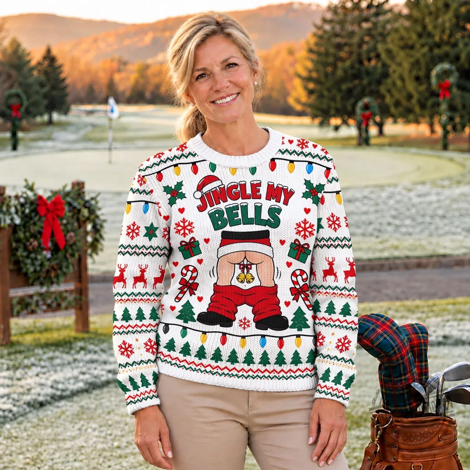 Funny Jingle My Bells Santa Pants Down Ugly Christmas Sweater 13 Funny Jingle My Bells Santa Pants Down Ugly Christmas Sweater