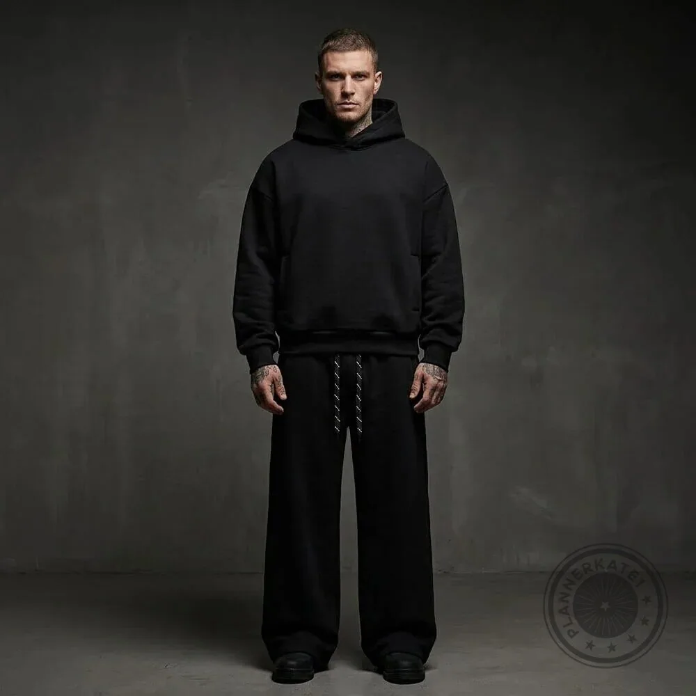 Solid Color Casual Loose Fit Pullover Hoodie for Men and Women