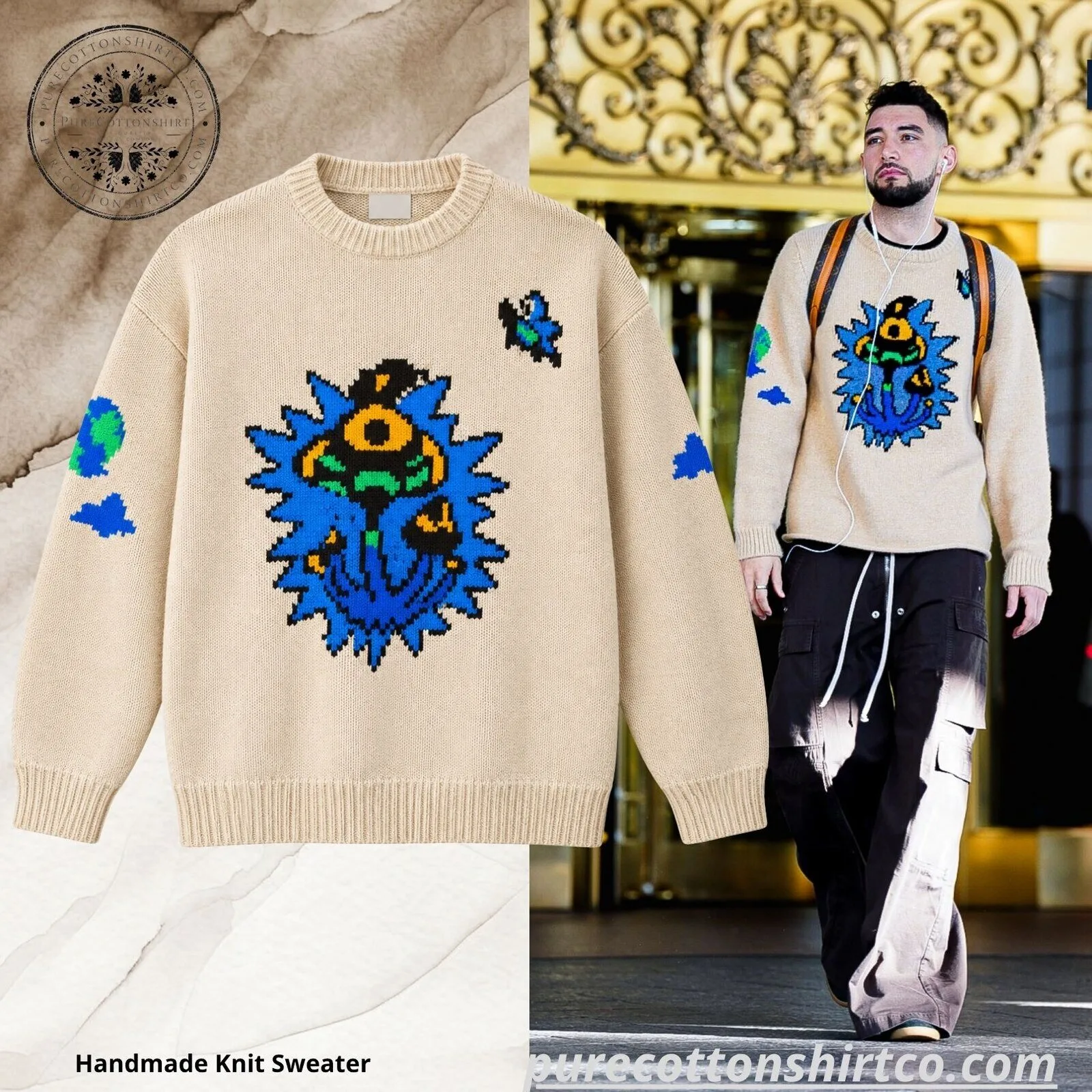 "Top 5 Must-Have 2026 Sports Apparel for WNBA Finals Fans" 6 Ty Jerome Shroom Garden Intarsia Cashmere Handmade Knit Sweater